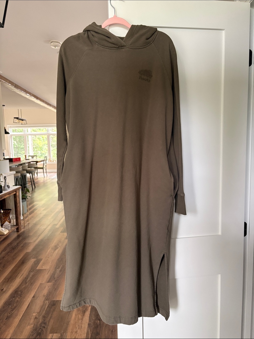 Roots Olive Hooded Maxi Dress
